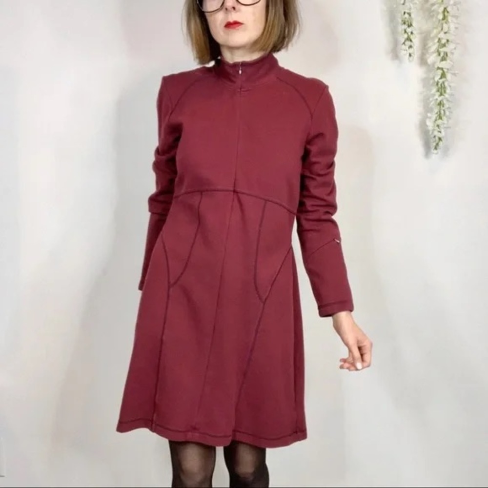 Athleta Burgundy Midi Dress